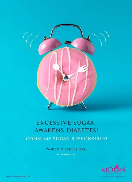 A doughnut alarm clock: “Excessive sugar awakens diabetes.”