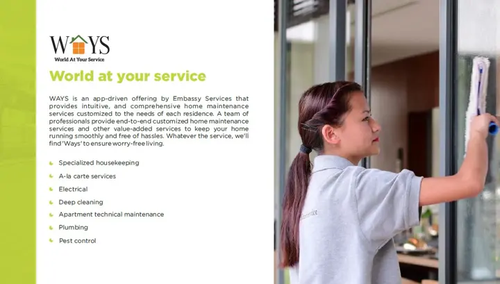Embassy Grove brochure spread.